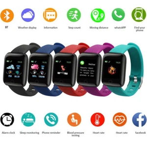 NEW Smart Watch Men Women Fitness Tracker Blood Pressure Heart Rate Sport Watch - Picture 1 of 29