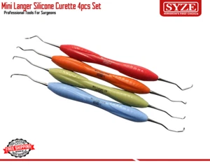 Curetas dentales largas micro escalador de hoz herramientas de mango de silicona periodontal - Imagen 1 de 4