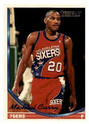 1993-94 Topps #286 Michael Curry Gold Philadelphia 76ers - Image 1 of 2