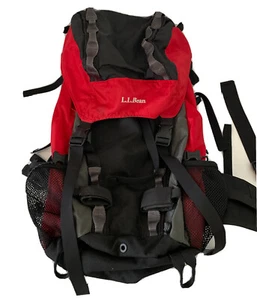 Mochila de Senderismo L.L.Bean Paquete Multibolsillos Marco Rojo LL Bean Cintura Hebilla - Imagen 1 de 15