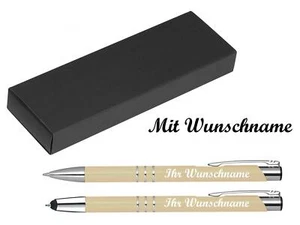 Schreibset mit Namensgravur - Touchpen Kugelschreiber+Kugelschreiber - elfenbein - Bild 1 von 5
