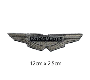 Parche logotipo marca coche Aston Martin coser/planchar parches bordados/insignias - Imagen 1 de 3