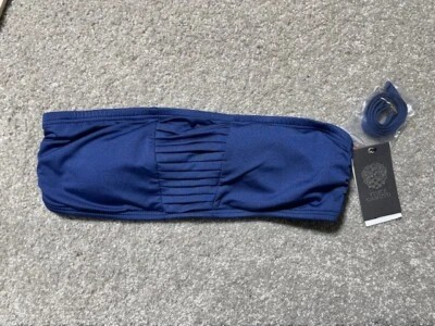 Vince Camuto Bikini Top  Womens XS Removable Pads with Straps Lined Stretch Blue - Image 1 of 4