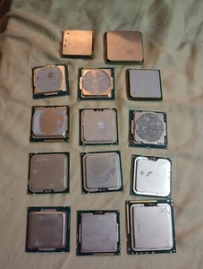 Mixed Lot cpu processors lot Of 14 For Gold Processing - Picture 1 of 1