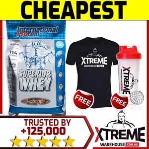 INTERNATIONAL PROTEIN SUPERIOR WHEY 4.55kg VANILLA// WPI WPC BLEND GLUTAMINE $ - Picture 1 of 1