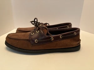 Sperry Top Deslizante Marrón Gamuza 11.5W 11.5 Cubierta de Barco Pescador Preppy Dinero Antiguo - Imagen 1 de 10