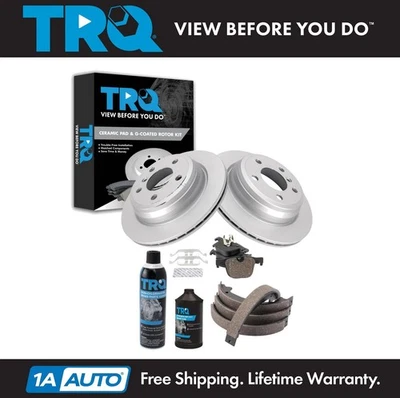Kit de pastillas de freno trasero y rotor TRQ para BMW 2015-2016 Foto 1 de 4