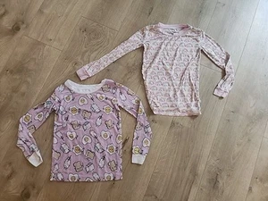 Little Sleepies Pajamas Top Shirts Lot Size 5/6 Girls Long Sleeve Eggs Rainbows - Picture 1 of 5