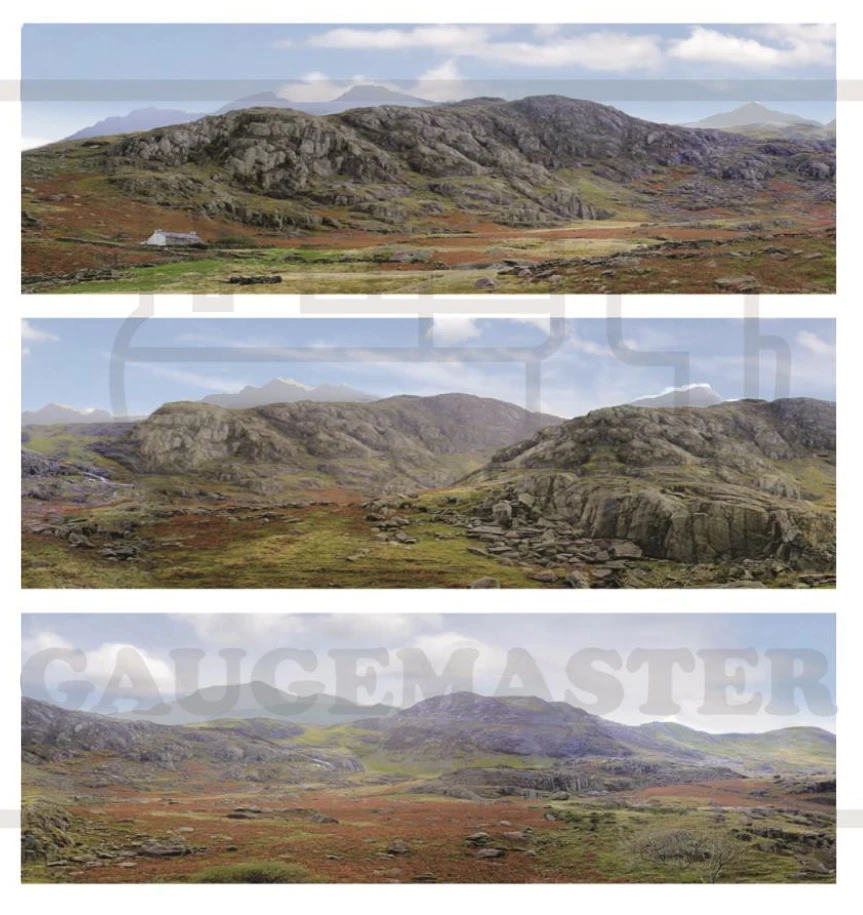 Gaugemaster GM710 OO Gauge The Mountains Large Photo Backscene - Image 1 of 1