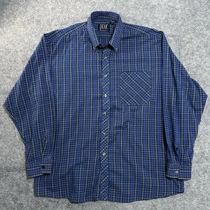 Vintage Peak Performance Mens Blue Multicoloured Long Sleeve Check Shirt XL B1 - Picture 1 of 6