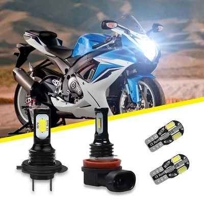 Juego de 4 faros LED blancos para Suzuki GSXR 600 750 2011-2020 Foto 1 de 4