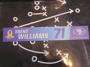 Trent Williams 2021 NFL Pro Bowl Locker Nameplate Special Edition Number 5 of 5 - Picture 1 of 13
