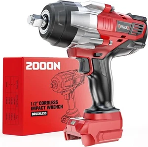 Llave de Impacto Inalámbrica 1/2 Pulgada para Batería Milwaukee 18V, 1400 Ft-Lbs High Torq - Imagen 1 de 8
