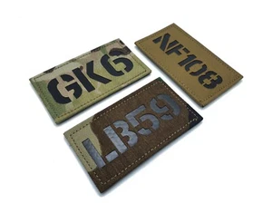 Custom Callsign Patch - 38 fabrics & 11 reflectives options - 3M SOLAS IR -3.5x2 - Afbeelding 1 van 6