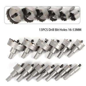 13x Hartmetall Kernbohrer Metallschneider lochsäge Bohrkrone Kreisschneider - Bild 1 von 13
