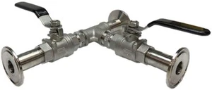 TAPCRAFT Edelstahl Tri Clamp Quick Disconnect 2 Stück Kugelhahn T-Stück Homebrewi - Bild 1 von 1