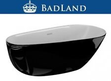 Freistehende Badewanne Wanne 170x85 glänzend schwarz Ablaufgarnitur GRATIS!