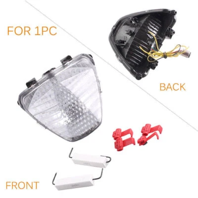 Clear Motorcycle Rear Tail Lights Turn Signals Lamp for Honda CBR250R 2011-2012 - Image 1 of 4