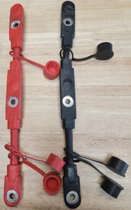 2-Gauge 14” 3-Battery Harness Cable - Black and Red - Picture 1 of 2