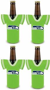 Seattle Seahawks Neoprene Bottle Jersey Cooler Set of 4