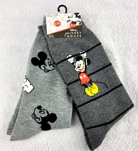 Disney Para Hombres 2 Pares de Calcetines MICKEY MOUSE Crew con Pulgares de Mickey para Arriba - Zapato 6-12 - Imagen 1 de 11