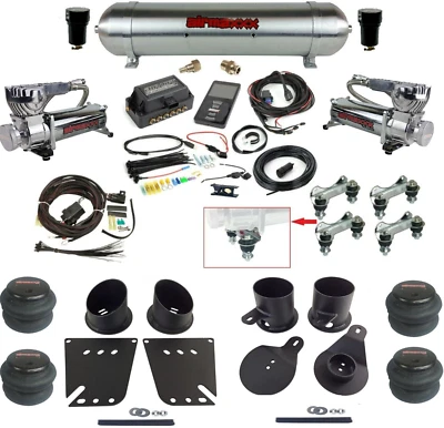 Air Lift 27685 3P Complete Air Ride Suspension Kit w/580 Chrome For Impala 58-64 - Image 1 of 4