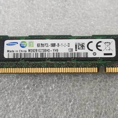 Lot of 2 Samsung M392B1G73BH0-YH9 16GB (2x8GB) RDIMM DDR3L-1333R PC3L-10600R ECC - Image 1 of 3