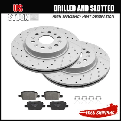 Rear Ceramic Pads & Rotors for Buick Enclave Chevy Blazer Traverse GMC Acadia - Изображение 1 из 4