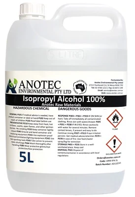 IPA Aussie Made Isopropyl Alcohol 100% 5L FREE POSTAGE METROPOLITAN AREAS - image 1 of 4