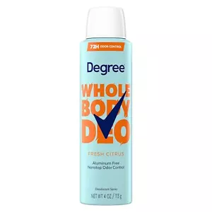 Degree Women Whole Body Deodorant Spray, Fresh Citrus Scent, Aluminum Free 72H O - Picture 1 of 1