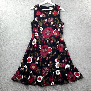 BROOKS BROTHERS Red Fleece Womens Size 4 Floral Sleeveless Fit Flare Dress - Picture 1 of 15
