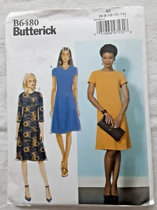 Vestido Butterick Patrón B6480 Costura Artesanal Proyecto 6480 (H) - Imagen 1 de 2