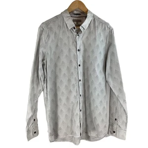 Ted Baker Grey Pattern Pure Cotton Long Sleeve Shirt L - Picture 1 of 5