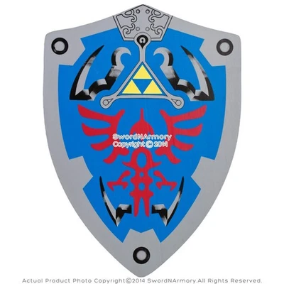 Escudo de espuma Hylian Trifuerza HÉROE Blue Link 20" x 15" Legend of Zelda LARP Juegos con disfraces Foto 1 de 3