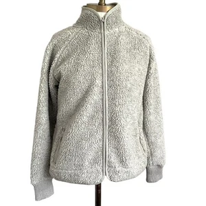 Gray Sherpa Full Zip Fleece Jacket - Small / Medium - Picture 1 of 7