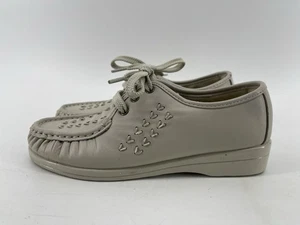 Zapatos Mocasines Softspots Pull On Comfort Mujer Talla 7 M Beige Cuero Tostado - Imagen 1 de 10