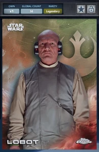 Star Wars Digital Card Trader Chrome 2025 Legendary Kashyyk Green Lobot 99cc - Picture 1 of 2