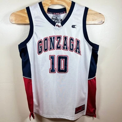 Винтажная мужская футболка Y2K Colosseum Gonzaga Bulldogs No10 большой размер белый красный синий NCAA - Изображение 1 из 4