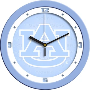 Auburn Tigers Baby Blue Wall Clock - Picture 1 of 1