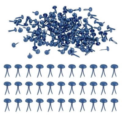 300 Pcs Paper Fasteners Mini Metal Fastener Dark Blue 0.3"x0.18" - Image 1 of 4