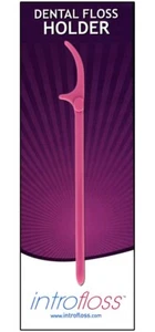 Introfloss Oral Best Dental Floss Holder Flosser Flossing Aid Made in EU Pink - Picture 1 of 12