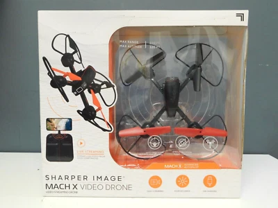 Sharper Image RC Drone 10” Mach X Drone with Streaming Camera, 2.4 GHz, Auto-... - Image 1 of 4