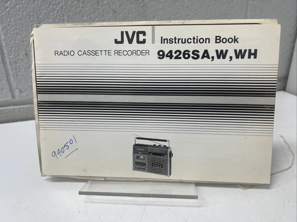 OPERATING INSTRUCTIONS  RADIO CASSETTE RECORDER JVC 9426SA W WH 1970s - image 1 of 4