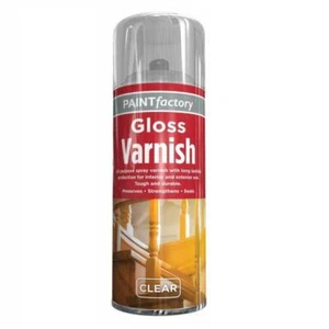 Clear Gloss Spray Varnish Quick Drying All Purpose Interior & Exterior 400ml - Picture 1 of 2