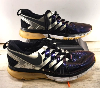 Nike Sneakers Mens Size 9.5 Fingertrap Max Super Bowl XLIX Edition Purple/Silver - Image 1 of 4