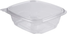 PET Hinged Deli Containers with Lids - Perfect for Pasta Salads, Fruit, Deli Sid