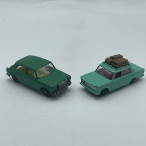 VINTAGE MATCHBOX LESNEY No.64 Green MG 1100 & No 56 B2 Fiat 1500 - Picture 1 of 14