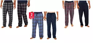 Nautica Men's Sueded Fleece Pajama Pants 2 Pack - Picture 1 of 89