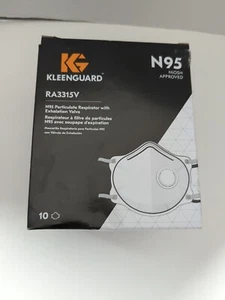 KLEENGUARD N95 Particulate Respirator Molded Cup with Valve NIOSH 10 per Box - Picture 1 of 6