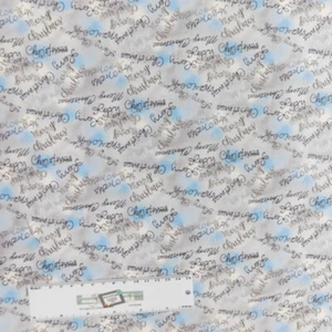 Patchwork Quilting Sewing Fabric Merry Christmas Holiday Words 50x55cm FQ New - Picture 1 of 4